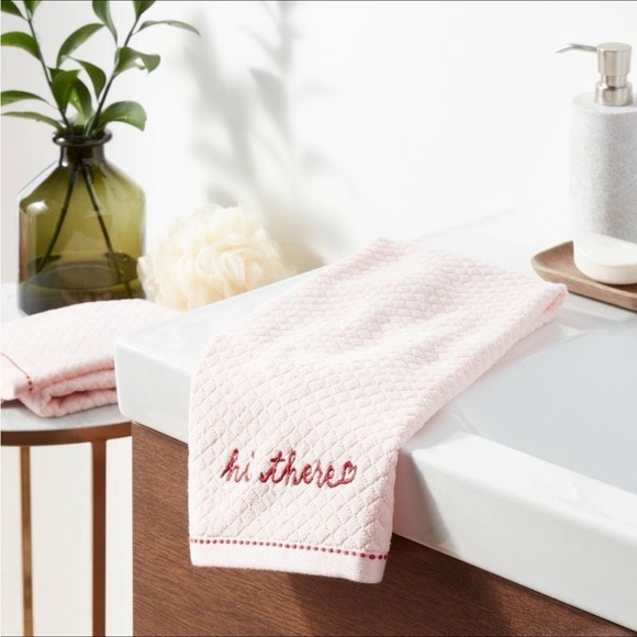 2pk Valentines Embroidered Hand Towels - Threshold - Picture 2 of 4